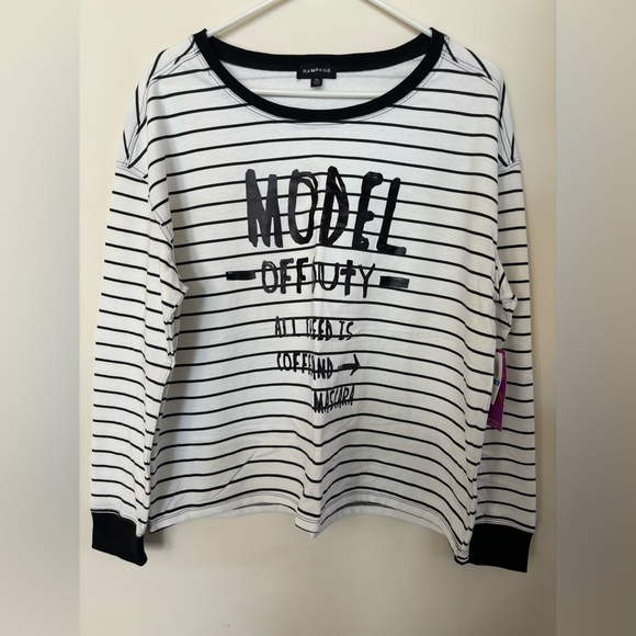 Rampage Model Off Duty Shirt/Sweatshirt (XL) NWT - Picture 3 of 8